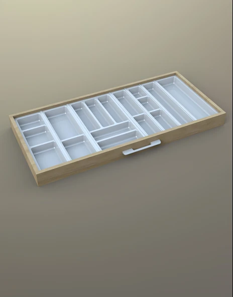 Mutfak Çekmece Içi Kaşıklık 104Cm X 48Cm Yanlar Ve Boydan 4Cm Kesilebilir, Beyaz - 3