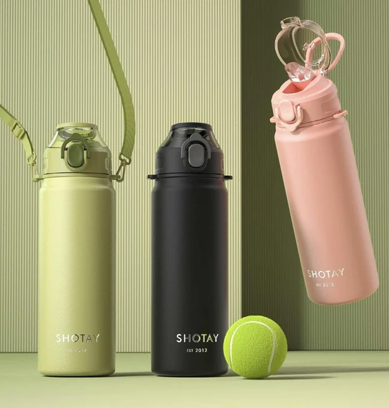 Shotay Çelik Termos Matara 750Ml Yeşil - 4