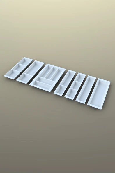 Mutfak Çekmece Içi Kaşıklık 104Cm X 48Cm Yanlar Ve Boydan 4Cm Kesilebilir, Beyaz - 2