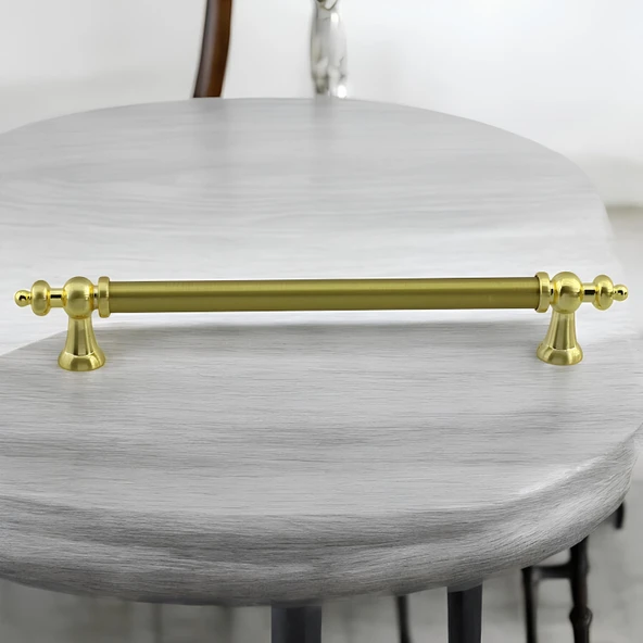 Osmanlı Metal Altın Kulp 192 mm 19.2 cm Mobilya Çekmece Mutfak Dolabı Dolap Kapak Kulplar Kulb Kulpu - Resim 3