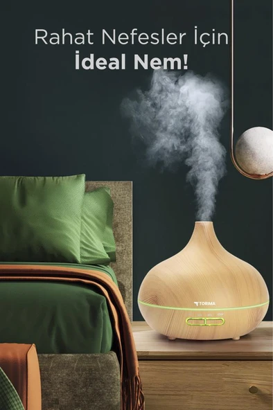 Torima SL-168 Ahşap Humidifier Hava Nemlendirici Ledli Aroma Terapisi Dekoratif Buhar Makinesi - 4