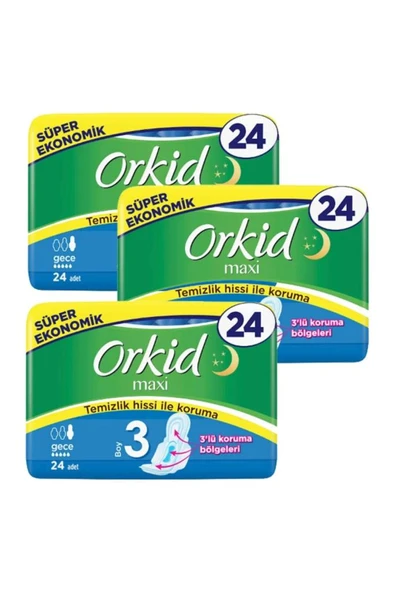 Orkid Maxi Gece 24 Adet X 3 Paket - Resim 1