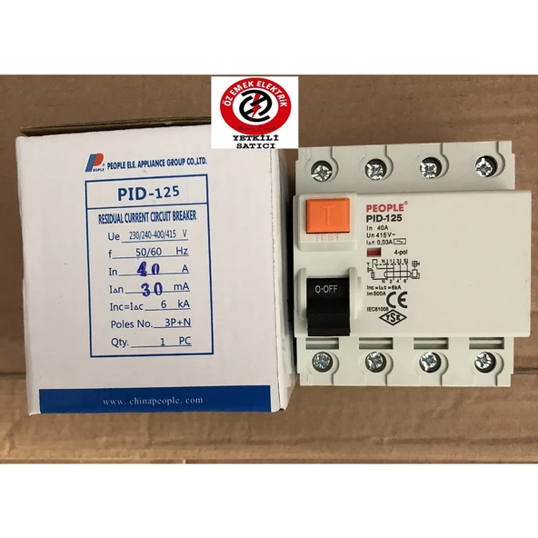 PEOPLE 4X25A 30MA KAÇAK AKIM KORUMA RÖLESİ 6KA - 3