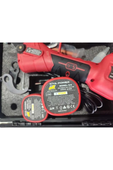 KİYA POWER ŞARJLI BUDAMA MAKASI S6 500 W  16.8 V 2.6 AH - 2