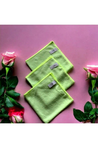 Mikrofiber Temizlik Bezi Sarı 3 Adet Ev Ve Cam Temizliği Araba Tezgaüstü Temizliği - 5