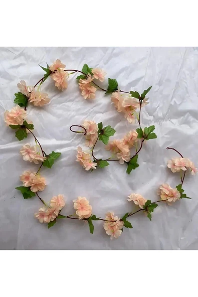 Yapay Çiçek Bahar Dalı Sarmaşık Japon Kiraz Çiçekli 230Cm 18Çiçekli 1.Kalite DolanabilenModel - Resim 3