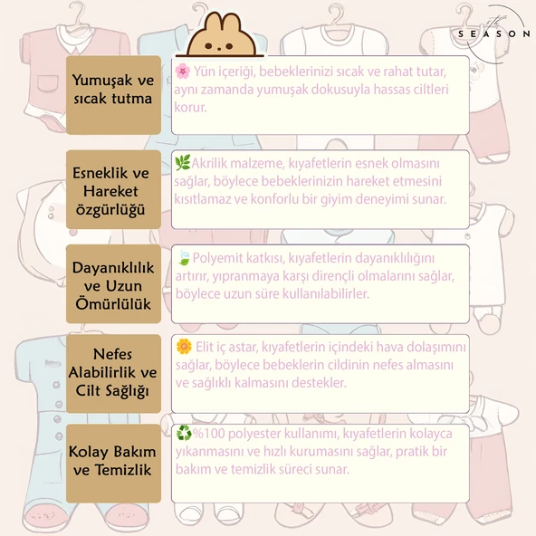 Doğal Yünden Kürklü %100 Organik Pamuk Astarlı Örgü Çok Şık Bebek Hırka - 6