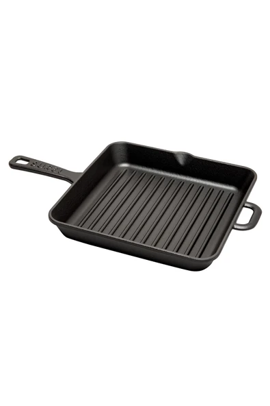 Sürel Kare 25 cm Mat Siyah Döküm Izgara Tava