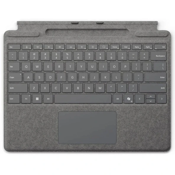 Microsoft Surface Pro Copilot+ (11. Sürüm), Pro 10, Pro 9, Pro 8 ve Pro X Uyumlu Q US İngilizce Klavye (Kalemsiz) – Gri – 8XA-00238