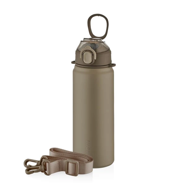 Shotay Çelik Termos Matara 750Ml Kahverengi