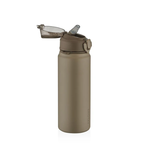 Shotay Çelik Termos Matara 750Ml Kahverengi - 2