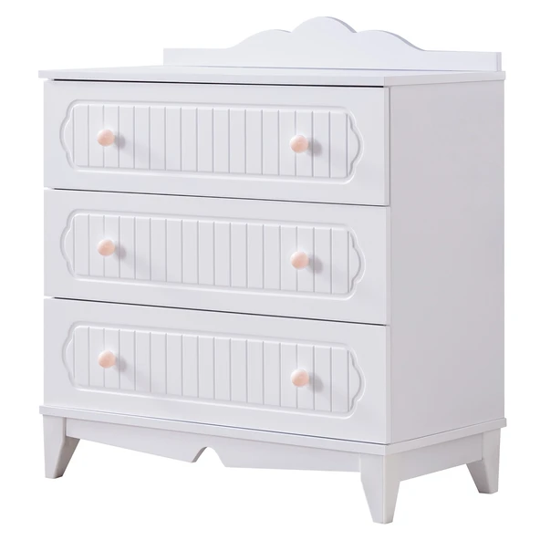 Şifonyer, Flower 3 Çekmeceli Şifonyer - Pembe - 3