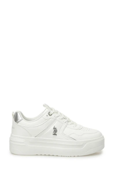 U.S. Polo Assn. CLARKE 5FX 101946719 Kadın Sneaker Ayakkabı Beyaz 36-40