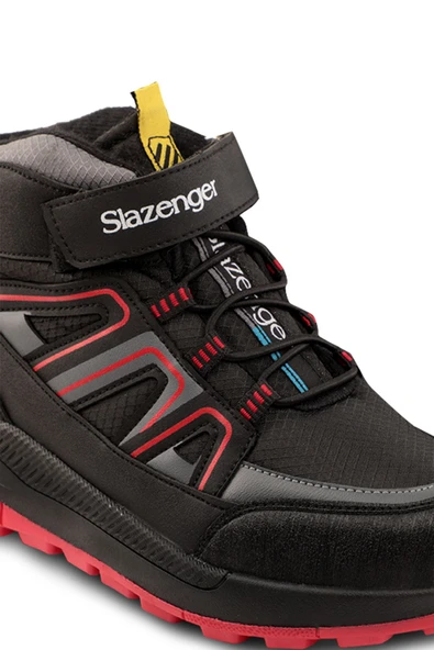 Slazenger Kephas In Unisex Çocuk Bot Siyah / Kırmızı - 4