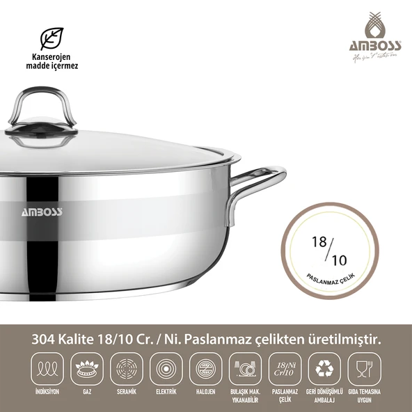 Merkür 11 Parça Tüm Ocaklara Uyumlu Paslanmaz Çelik Tencere Tava Sütlük Düdüklü Tencere Seti MER-2835 - Resim 3