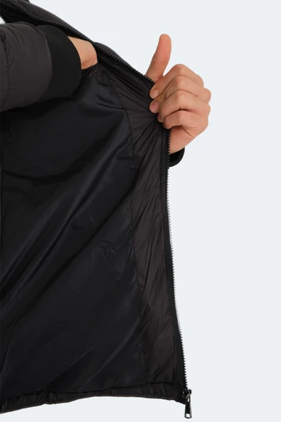 Slazenger St23je166-500 Siyah Erkek Witness Kapşonlu Şişme Mont - 3