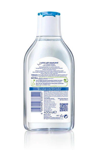 NIVEA MICELLAR MAKYAJ TEMİZLEME SUYU NORMAL CİLTLER 400 ML - Resim 2