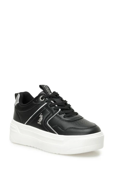 U.S. Polo Assn. CLARKE 5FX 101946718 Kadın Sneaker Ayakkabı Siyah 36-40 - Resim 2