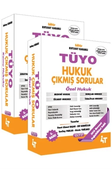 4T Yayınları TÜYO Hukuk Çıkmış Sorular 2 Cilt    3. baskı ürün görseli
