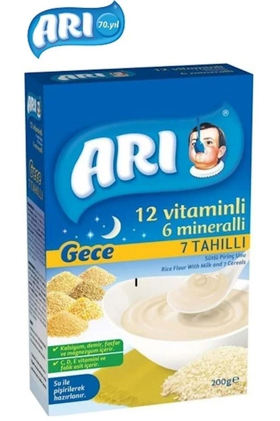 ARI Gece Sütlü 7 Tahıllı Pirinç Unu 200 gr X 3 Adet - 2