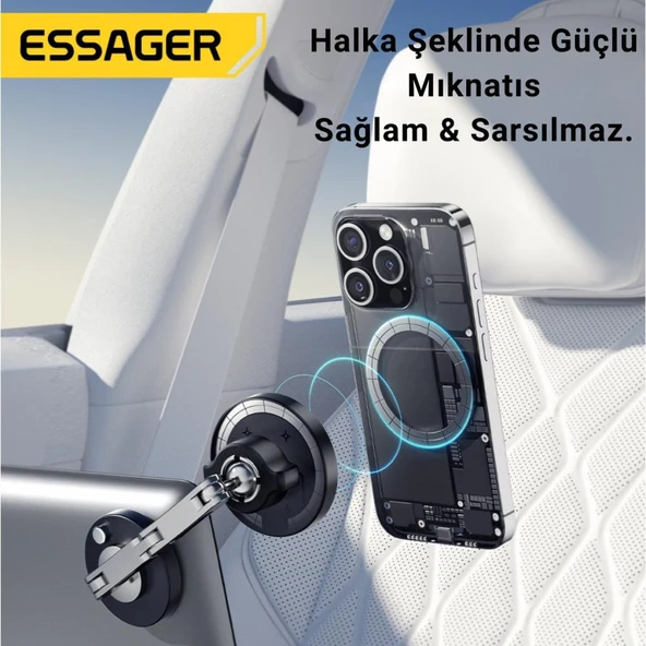 Essager Pro Seri Nano Yapışkanlı Magsafeli Manyetik Telefon Tutucu, Torpido Üstü, Masaüstü Telefon Tutucu - 3