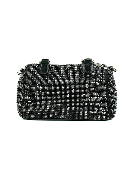 Saten Çapraz Sıra Taşlı Lüks Abiye Çanta - 3
