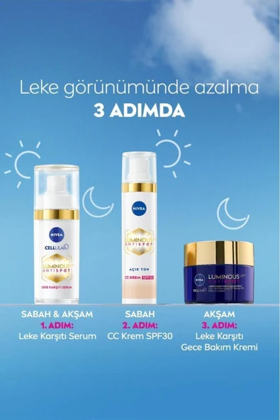 NIVEA LUMINOUS LEKE KARŞITI CC KREM AÇIK TON 40 ML - 2