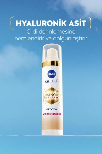 NIVEA LUMINOUS LEKE KARŞITI CC KREM ORTA TON 40 ML - 8