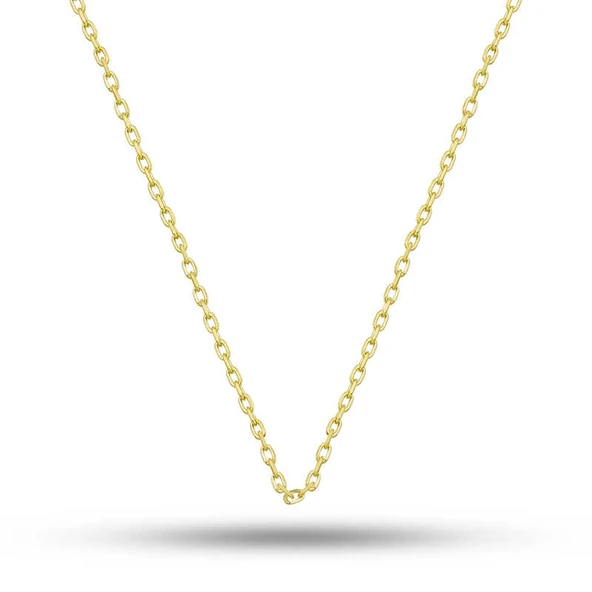 Gümüş Gold 0.30 Mikron 50 Cm Forse Kadın Zincir - 2