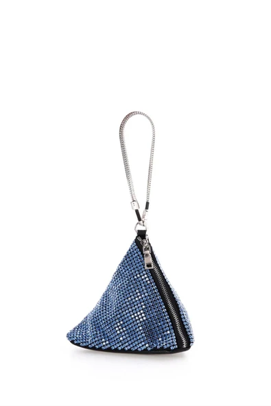 Saten Çapraz Sıra Taşlı Lüks Abiye Çanta - 2