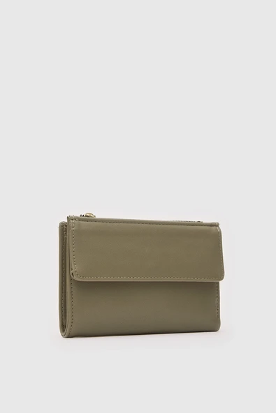 Monalisa Home Yumuşak Deri Dikdörtgen Cüzdan Gale Haki Yeşil