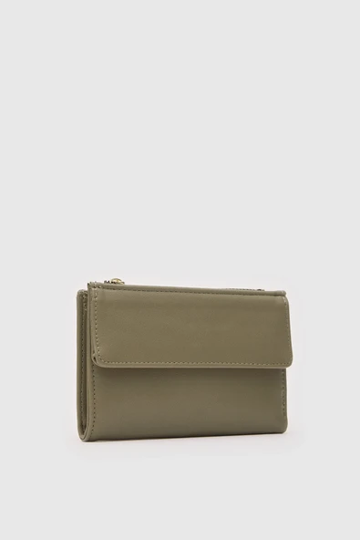 Monalisa Home Yumuşak Deri Dikdörtgen Cüzdan Gale Haki Yeşil - 5