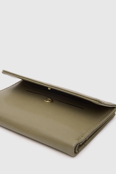 Monalisa Home Yumuşak Deri Dikdörtgen Cüzdan Gale Haki Yeşil - 2