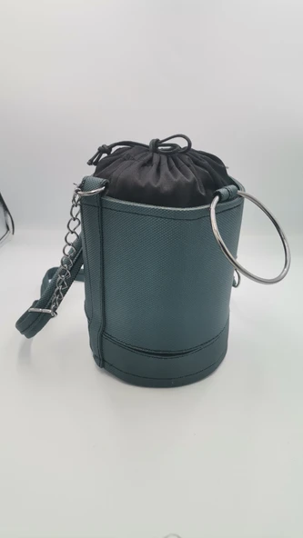 Monalisa Home Patlı Kadın Silindir Siyah Çanta - Resim 3