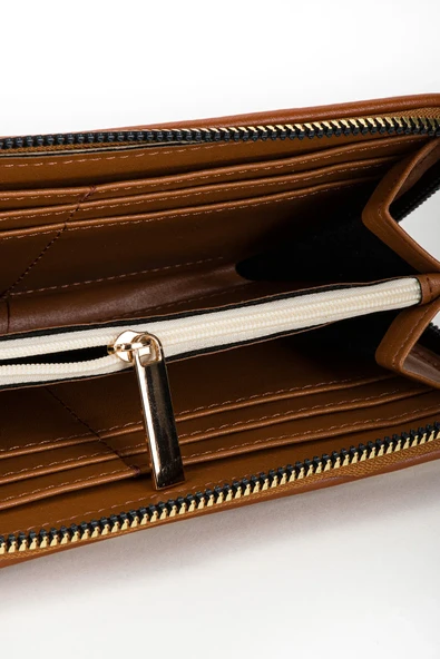 Monalisa Home Antrasit Peluş Tasarım Fermuarlı Cüzdan - 5