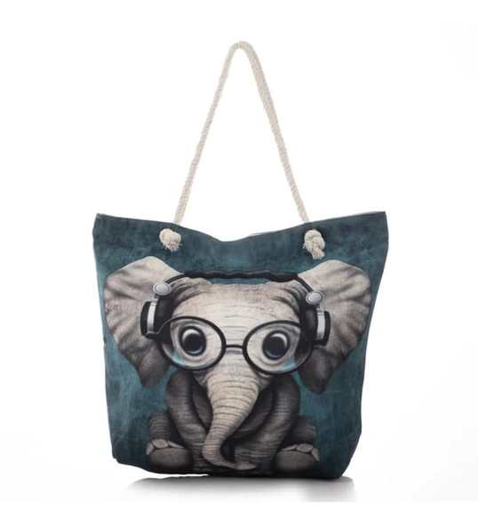 Monalisa Home Kadın plaj çantası rengarenk desenli - 2