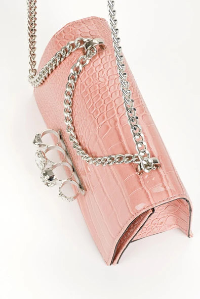 Monalisa Home Çapraz Sıra Taşlı Lüks Abiye Çanta - 4