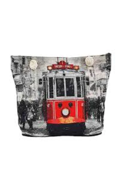 Monalisa Home Kadın plaj çantası rengarenk desenli - 2