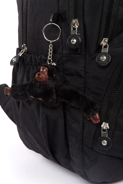 Monalisa Home Unisex Su Geçirmez Orta Boy Siyah Klinkır Sırt Çantası Okul Çantası - 4