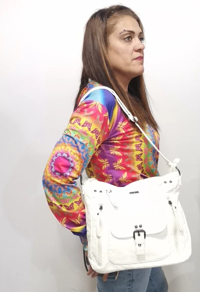 Monalisa Home Lüks 16501 White Omuz Çantası