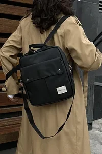 Monalisa Home Siyah  Unısex Essentıal  Suni Deri Sırt Çantası - 5