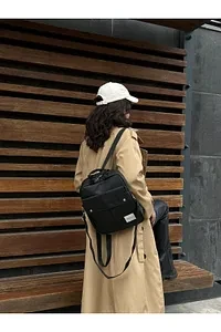 Monalisa Home Siyah  Unısex Essentıal  Suni Deri Sırt Çantası - 4