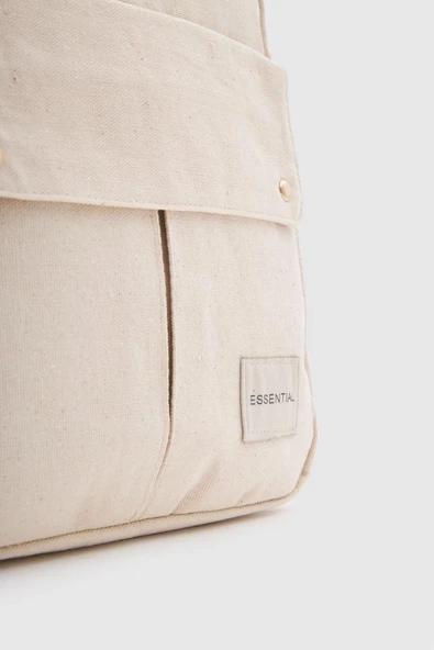 Monalisa Home Gri Unısex Essentıal  Kanvas Kumaş Sırt Çantası - 5