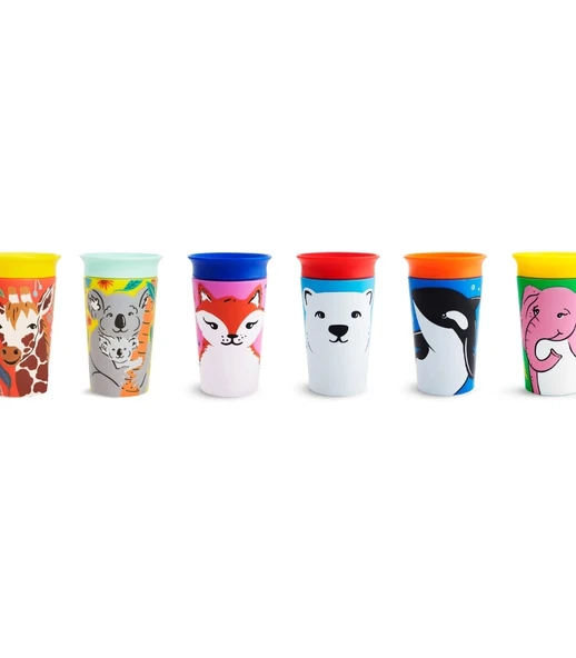 Munchkin Mucize 360° Wildlove Alıştırma Bardağı 12 Ay+ 266 Ml Fil - 7