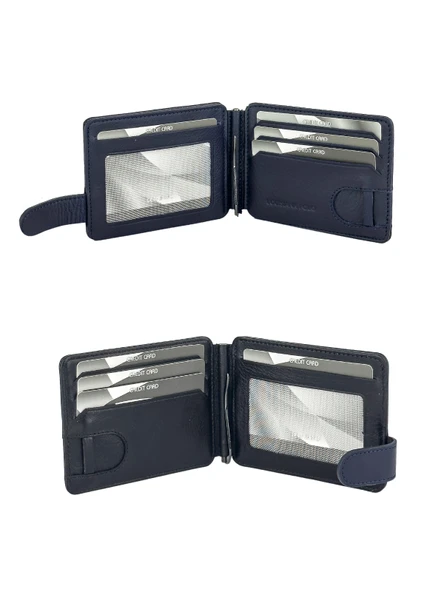 Louisiana Polo Hakiki Deri Erkek Cüzdan Lacivert-Siyah 711 - 3