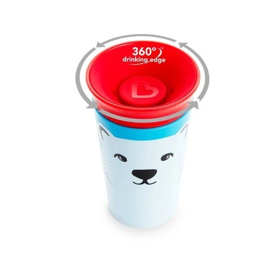 Munchkin Mucize 360° Wildlove Alıştırma Bardağı 12 Ay+ 266 Ml Kutup Ayısı - Resim 3
