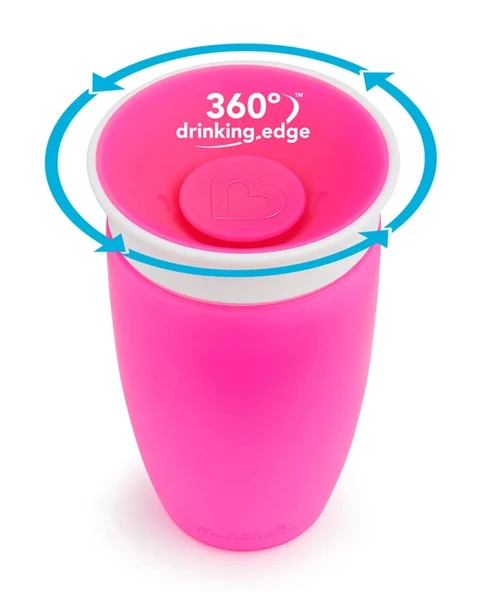 Munchkin Mucize 360° Alıştırma Bardağı 12 Ay+ 296 Ml Pembe - Resim 4