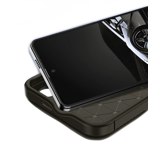 Tecno Spark 30 Kılıf Focus Carbon Silikon Kapak - 7