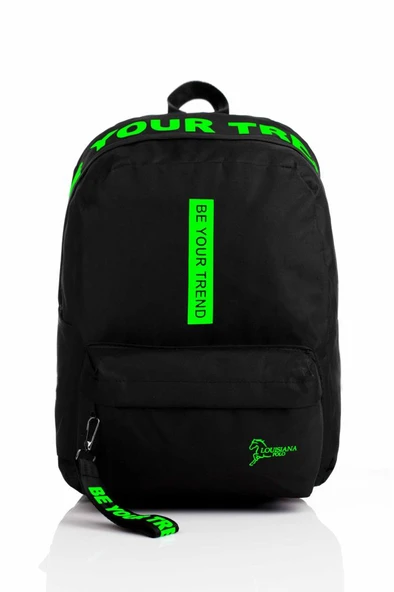 Laptop Bölmeli Okul Çantası Be Your Trend Siyah Yeşil 1140