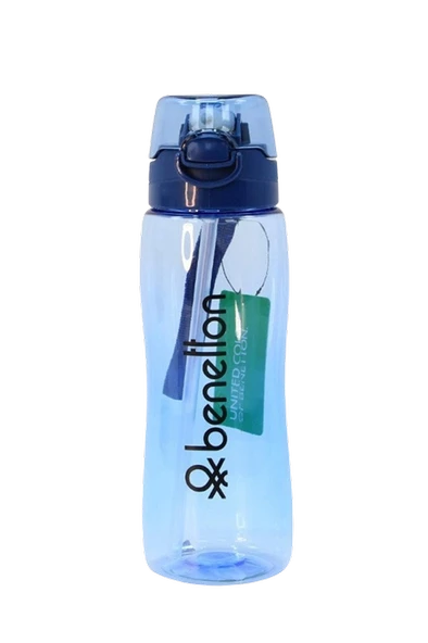 Benetton Matara Suluk Kilitli Kapak Tritan 700 ml Mavi - Resim 3